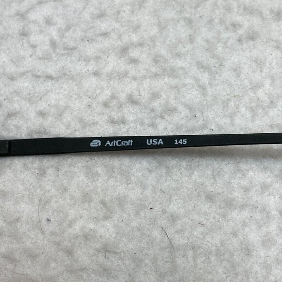 Artcraft USA Eyeglasses Frame Aviator 55-18-145 Jet Black Matte - Picture 6 of 14